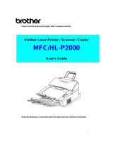 Brother MFC-P2000 User manual