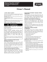 Bryant 280ANV User manual