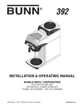 Bunn 392 User manual
