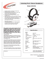 Califone 2810-PA User manual