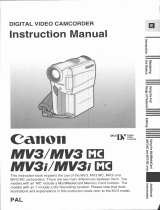 Canon MV3 User manual