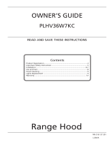 Frigidaire PLHV36W7KC User manual