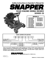 Snapper SAFETY INSTRUCTIONS & OPERATOR'S MANUAL FOR SNAPPER REAR ENGINE RIDING MOWER SERIES 23 User manual