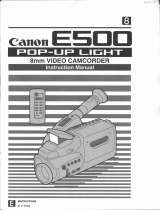 Canon E 500 User manual