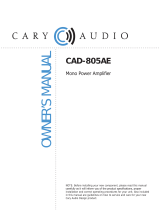 Cary Audio Design CAD-805AE User manual