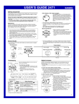 Casio 2471 User manual