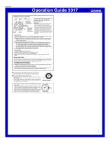 Casio 3317 User manual
