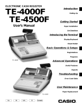 Casio TE4500F User manual