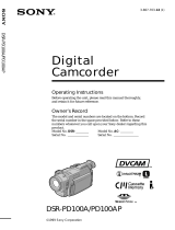 Sony DSRPD100A User manual