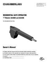 Chamberlain GA400D User manual
