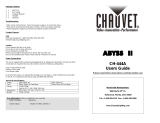 Chauvet ABYSS II CH-444A User manual