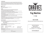 Chauvet F-1700 User manual