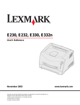 Lexmark 22S0500 - E 330 B/W Laser Printer User manual