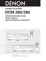 Denon DCM380 User manual