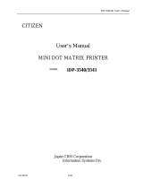 Citizen iDP-3540/3541 User manual