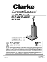 Clarke CarpetMaster GU 18 DMU User manual