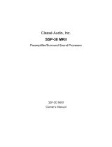 Classe Audio SSP-30 MKII User manual