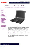 Compaq Presario 1624 Series User manual