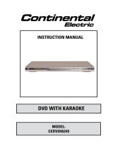 Continental Electric CEDVD95245 User manual