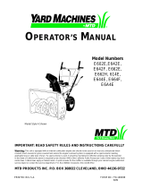 MTD Yard Machines E644E User manual