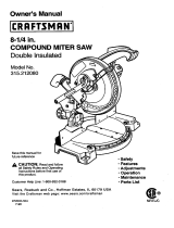 Craftsman 315.21208 User manual