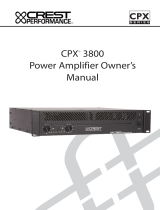 Crest Audio CPX 3800 User manual