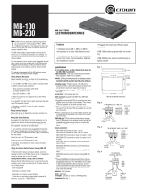 Crown Audio MB-100 User manual