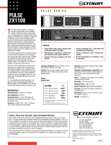 Crown Audio 2X1100 User manual
