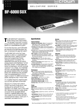 Crown Audio BF-6000 SUX User manual