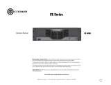 Crown Audio ce 4000 User manual