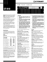 Crown CT-810 User manual
