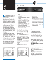 Crown Audio K1 User manual