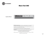 Crown Audio MA-2402 User manual