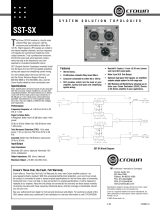 Crown Audio SST-SX User manual