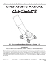 Cub Cadet 109 User manual