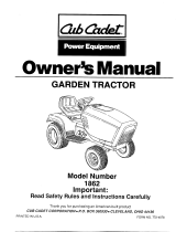 Cub Cadet 1862 User manual