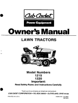 Cub Cadet 1220 User manual