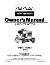 Cub Cadet 1405 User manual