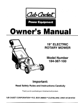 Cub Cadet 184-387-100 User manual