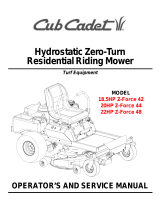 Cub Cadet 15HP Z-Force 44 User manual