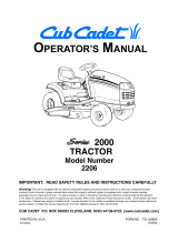Cub Cadet GT2523 User manual