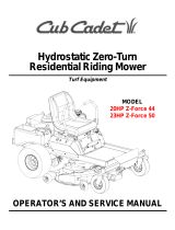 Cub Cadet 20HP Z-Force 44 User manual