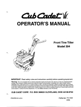 Cub Cadet 394 User manual