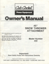 Cub Cadet 450 User manual