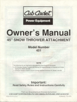 Cub Cadet 451 User manual