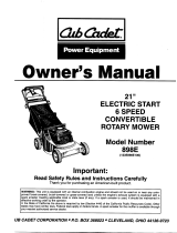 Cub Cadet 898E User manual