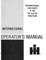 Cub Cadet International 122 User manual