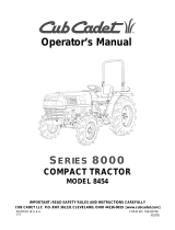 Cub Cadet 8454 User manual