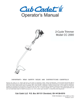 Cub Cadet CC 2000 User manual