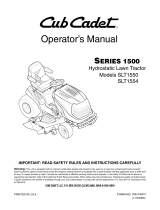 Cub Cadet SLT1550, SLT1554 User manual